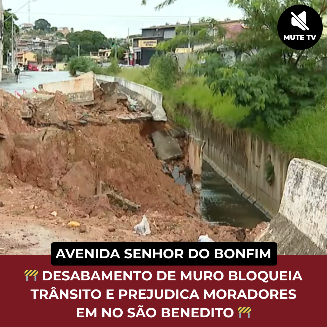 No momento, você está visualizando 🚧 DESABAMENTO DE MURO BLOQUEIA TRÂNSITO E PREJUDICA MORADORES NO SÃO BENEDITO 🚧