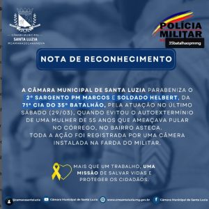 Leia mais sobre o artigo 🏅 CÂMARA MUNICIPAL DE SANTA LUZIA RECONHECE ATO HEROICO DE POLICIAIS 🚔