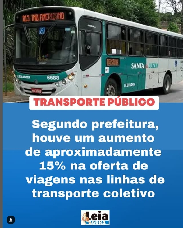 Leia mais sobre o artigo 🚌 TRANSPORTE EM SANTA LUZIA: MELHORIAS CHEGANDO… MAS SERÁ QUE DÁ CONTA? 🤔