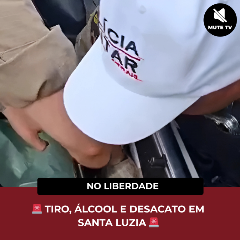 TIRO, ÁLCOOL E DESACATO EM SANTA LUZIA