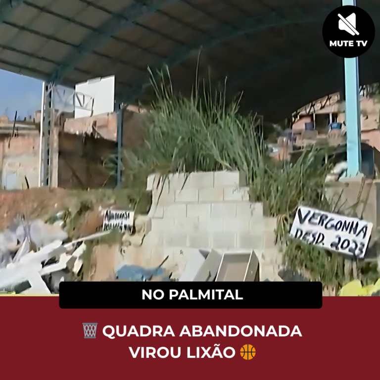 🗑️ QUADRA ABANDONADA VIROU LIXÃO NO PALMITAL? 🏀