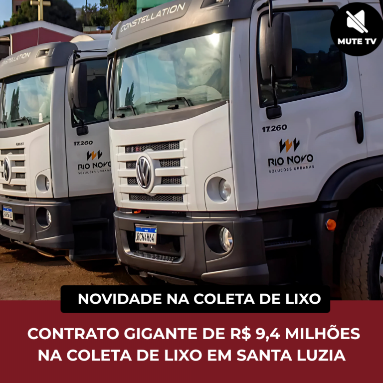EM SANTA LUZIA, CONTRATO DE QUASE R$ 10 MILHÕES. O QUE VAI MUDAR NA COLETA DE LIXO