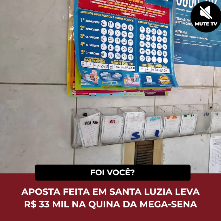 Mega-Sena premia apostas em Santa Luzia e Sete Lagoas com mais de R$ 33 mil