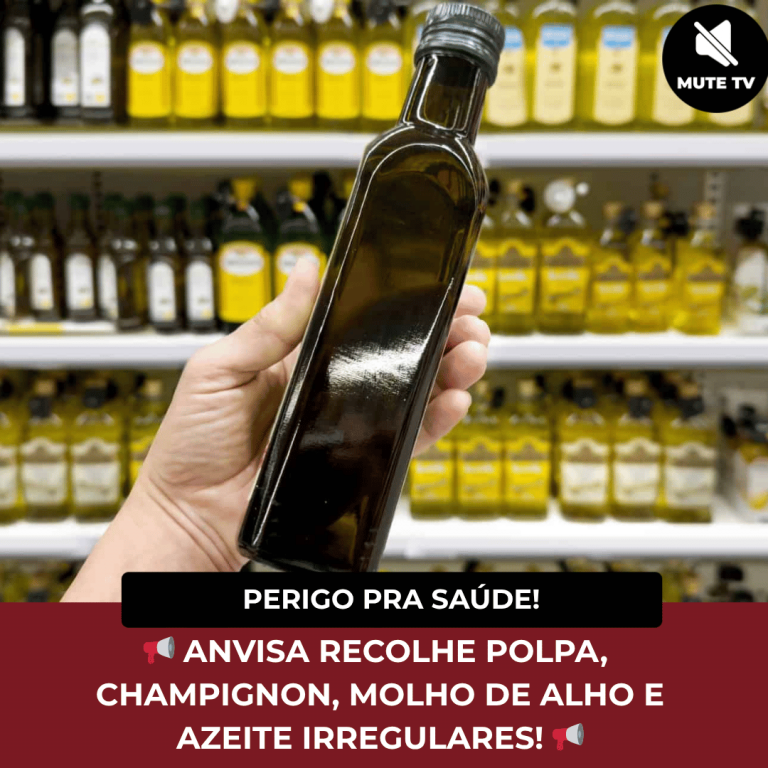 ANVISA RECOLHE LOTES DE POLPA, CHAMPIGNON, MOLHO DE ALHO E PROÍBE AZEITE IRREGULAR