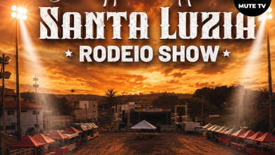Arena da Feira de Gado e Rodeio de Santa Luzia durante preparação para evento