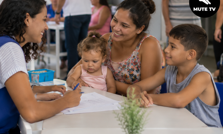 Famílias, idosos e crianças atendidos por programas de assistência social em Santa Luzia.